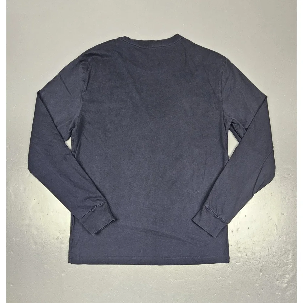 Polo Ralph Lauren Shirt Mens Medium. Long Sleeve‎ Navy Blue Classic Red Logo